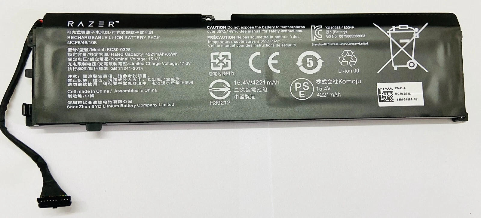 Genuine RC30-0328 RZ09-0328 RZ09-0330 Battery Razer Blade 15 Edition 2020 2021