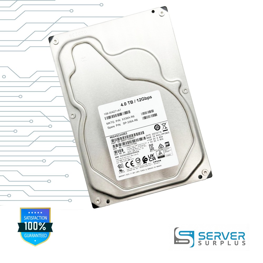 NetApp MG04SCA 4TB SAS 12Gb/s 3.5 in Enterprise HDD | 108-00427+A7 | MG04SCA40EE