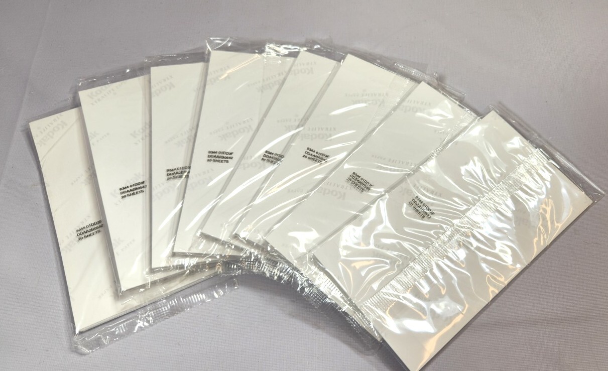 KODAK Xtralife 4x6 Photo Paper Glossy Lot Of 8 Sealed 20/Packs-160 sheets total