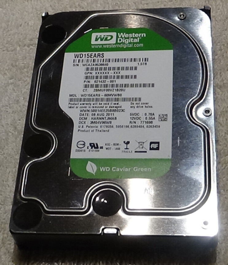 Western Digital WD600 Enhanced IDE Hard Drive 5VDC SN WMA8F1869425 Product Of
