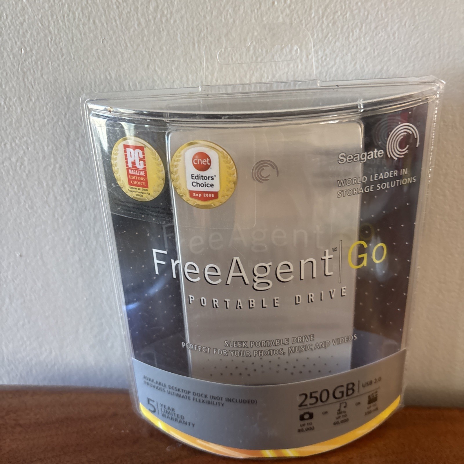 Seagate FreeAgent Go 250GB Portable External Hard Drive USB 2.0 New Sealed