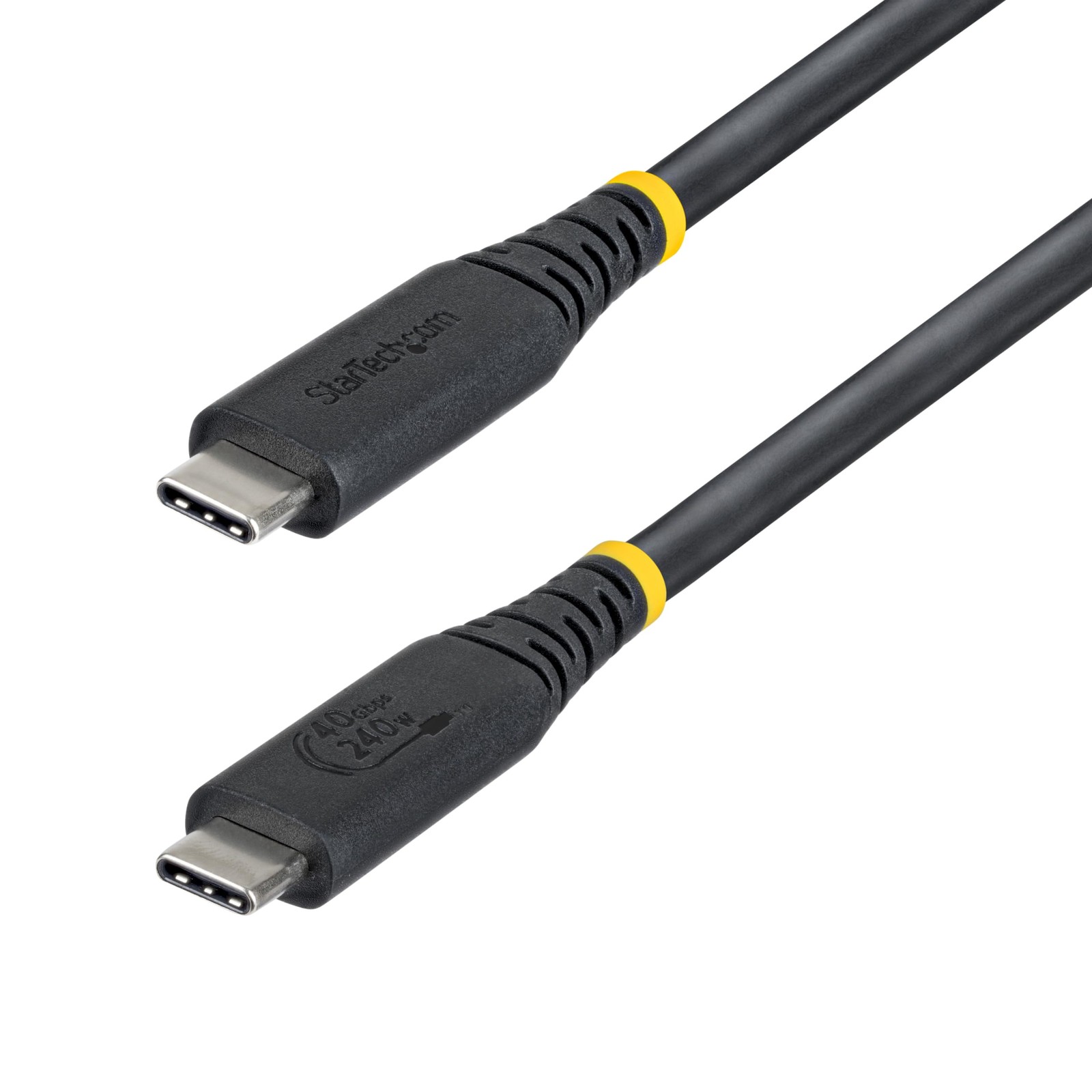 StarTech CC3FT40GUSB4TP 3ft USB4 Cable 40Gbps 240W 8K Black