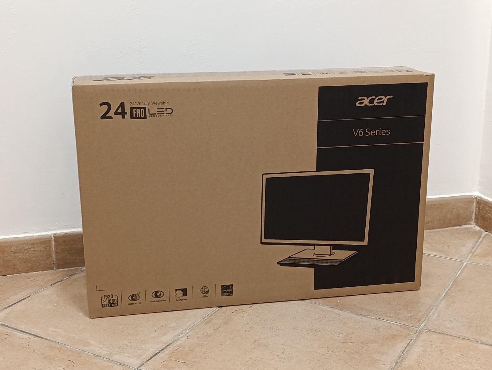 Acer V246HL 24" FHD (1920x1080) LED Monitor - V6 Series, Flicker-Less, Eye NEW
