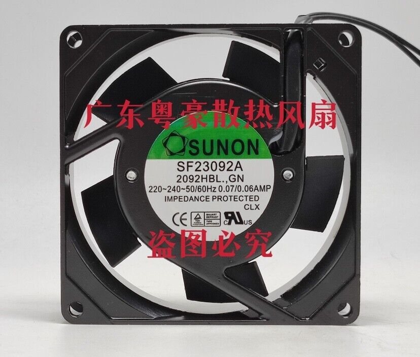 SUNON SF23092A 2092HBL. GN 9225 220V double ball cooling fan