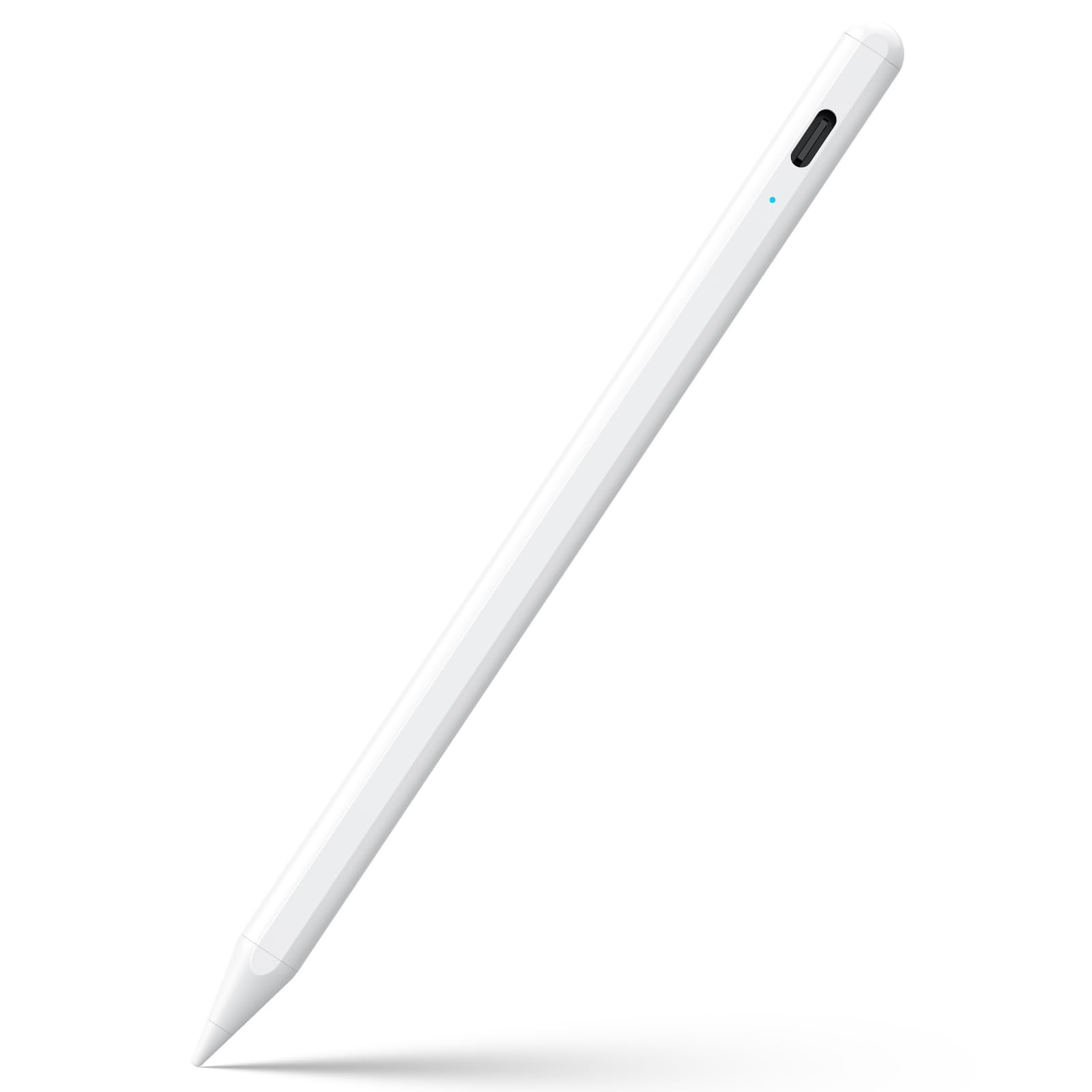 JAMJAKE Stylus Pen for iPad 6-11th Gen 2X Fast Charge Palm Rejection White Tilt