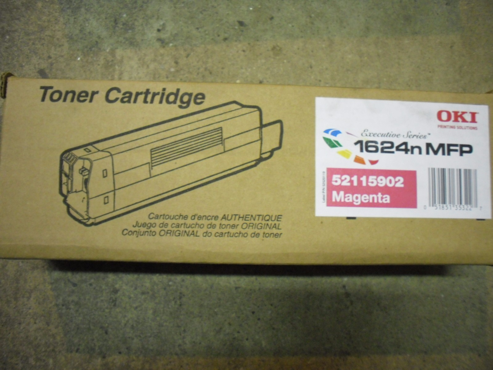New  Genuine OKI Okidata 1624n MFP Magenta Toner Cartridge 52115902