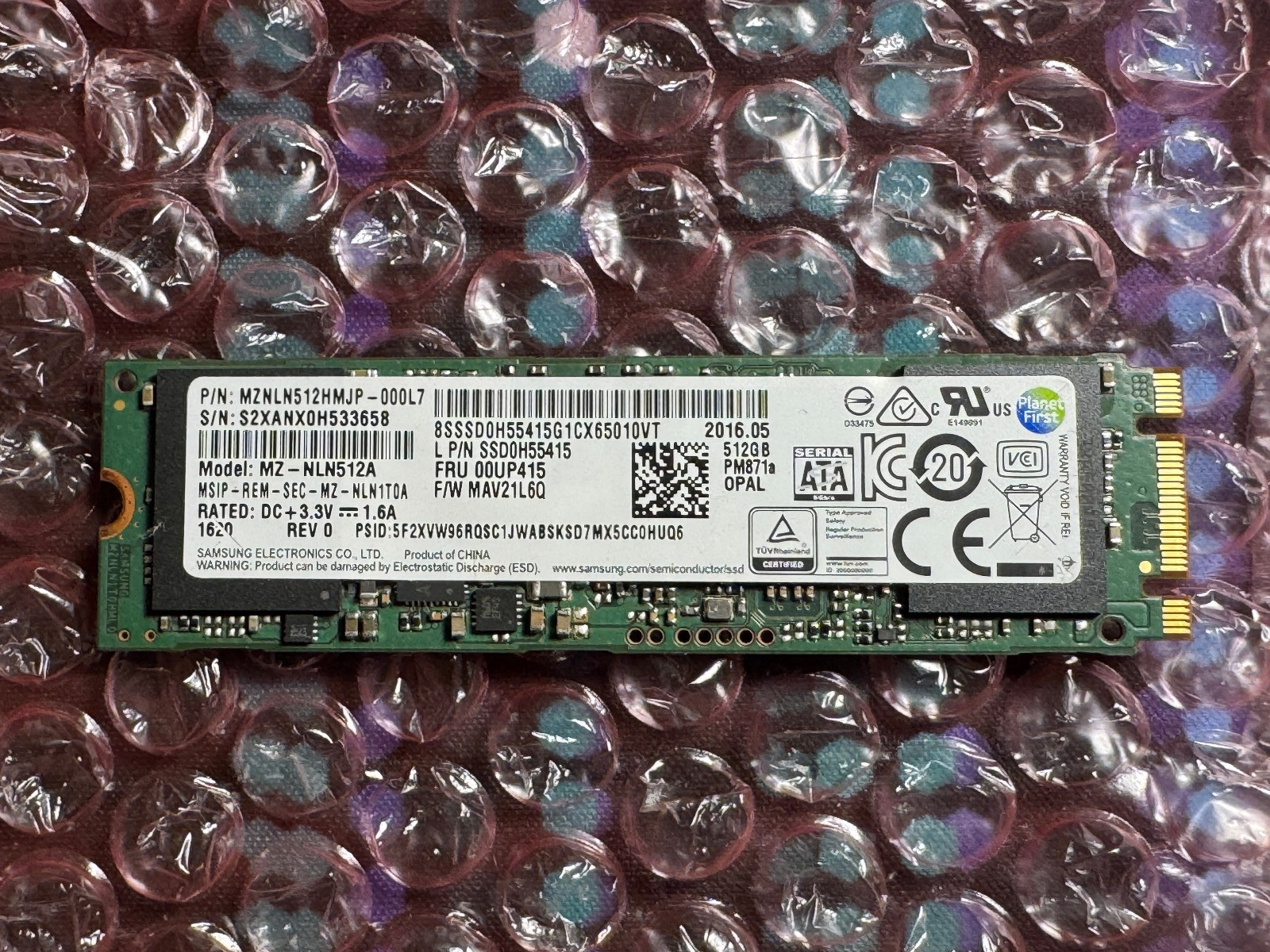 Samsung 512GB M.2 80mm SATA SSD MZ-NLN512A SSD0H55415 for Laptops, Atari VCS