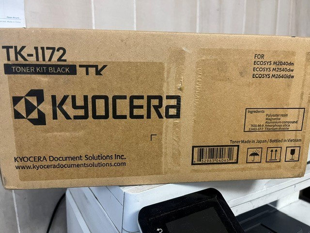 Kyocera TK-1172 Factory Black High Yield Toner Cartridge sealed box