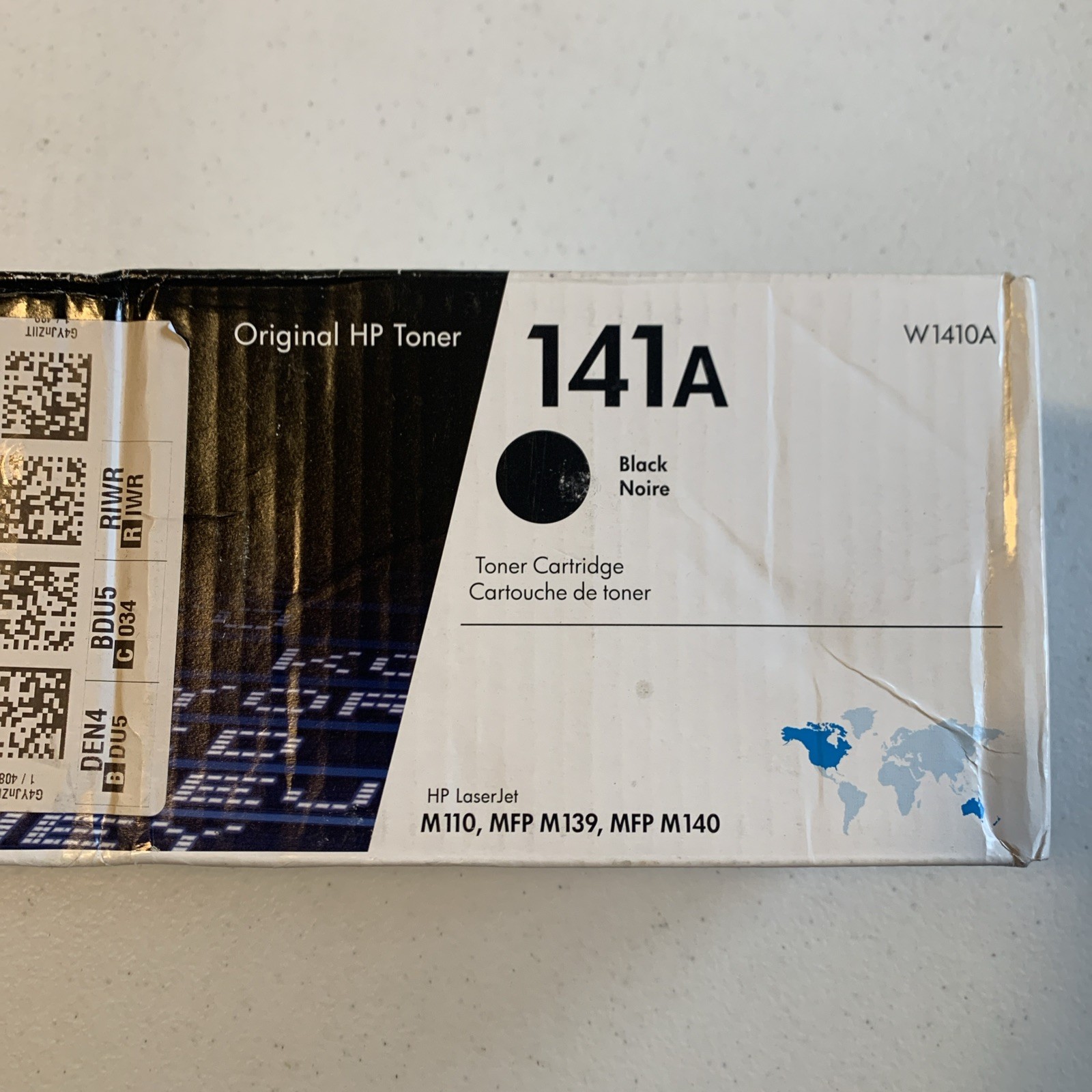 New HP 141A Black Toner Cartridge - W1410A *Box Wear*