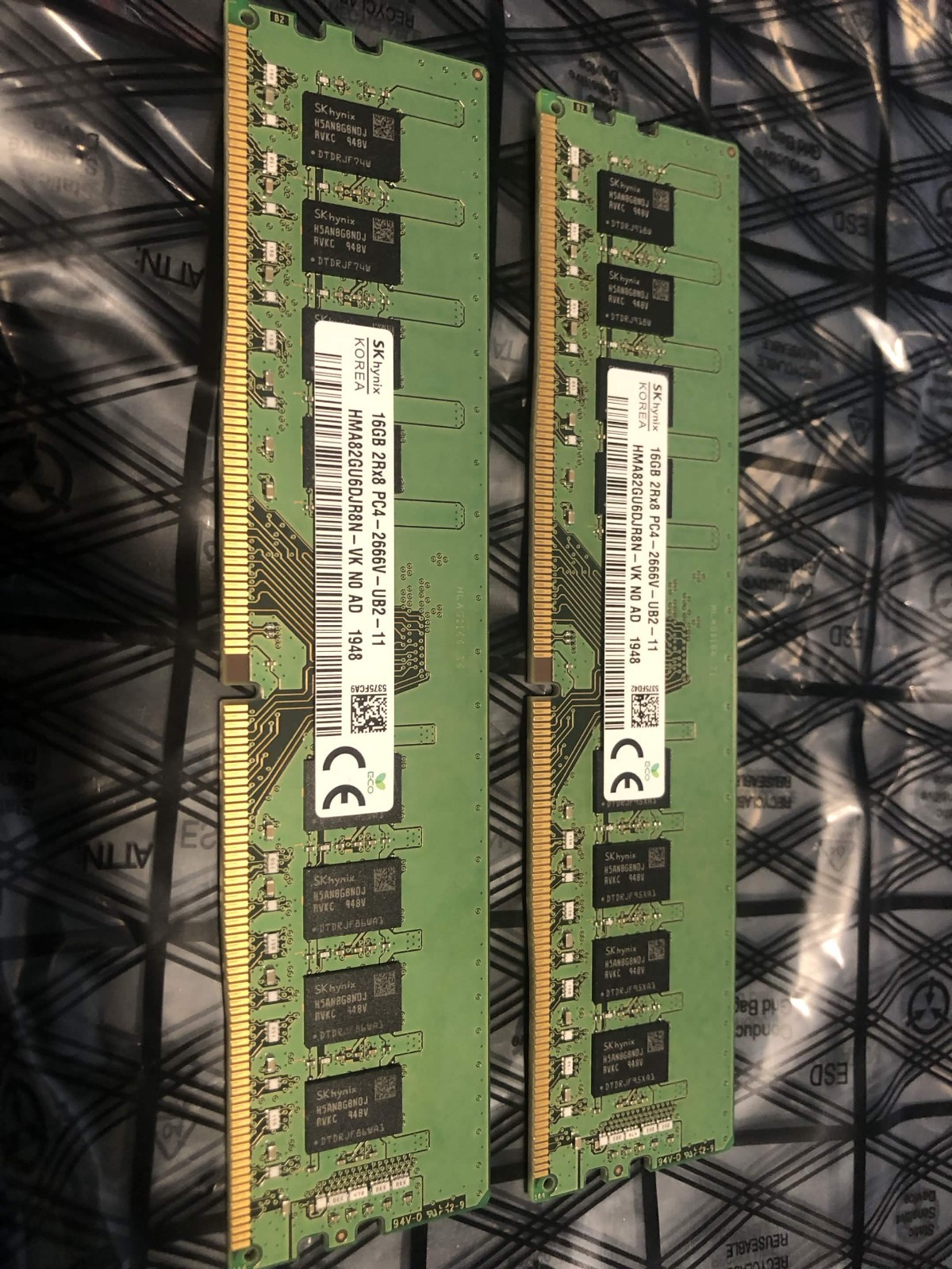 Used SK hynix DELL OEM 32gb (2x16gb) DDR4-2666mhz desktop ram memory