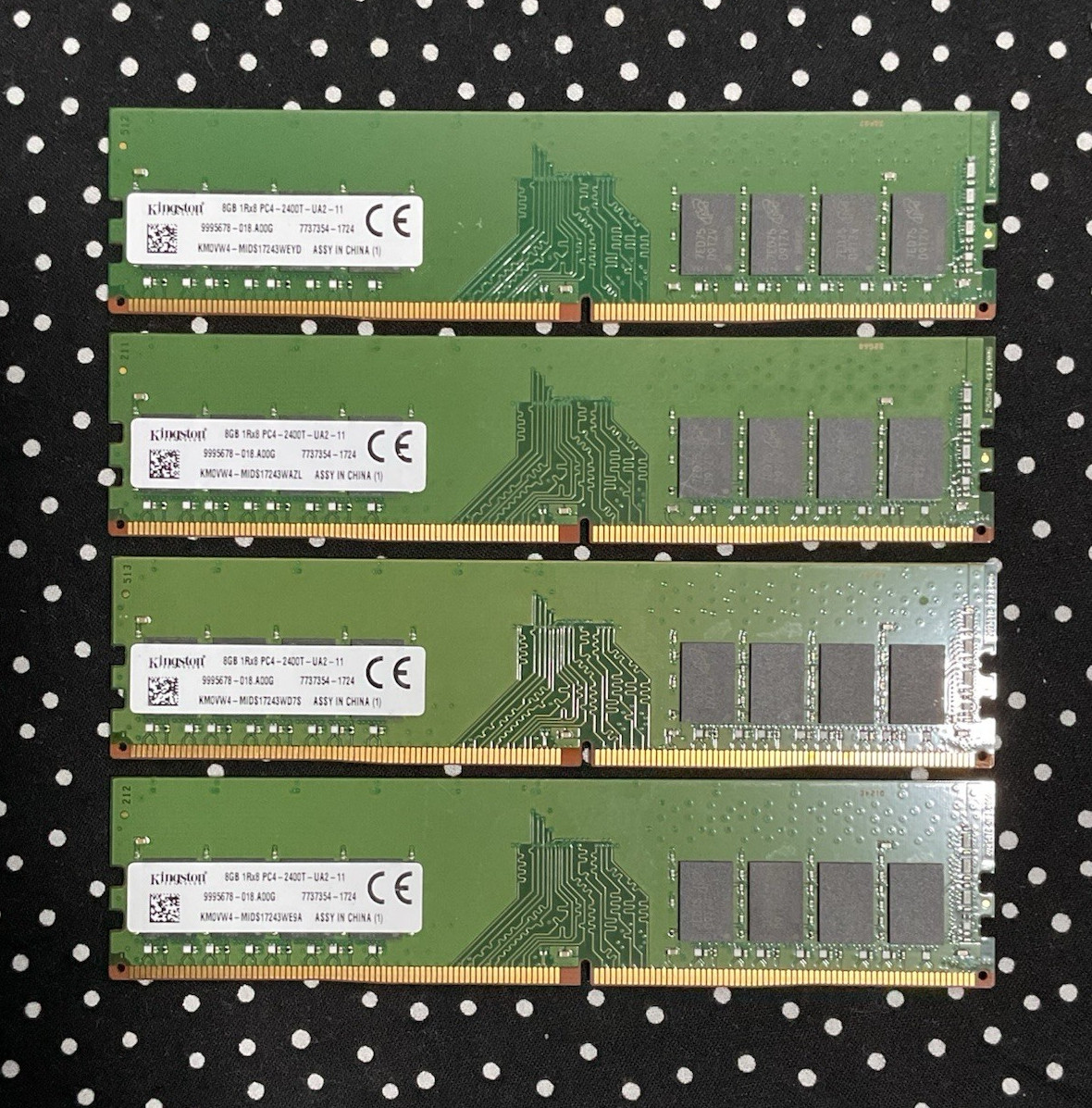 Kingston 32GB (4x8GB) DDR4 DIMM 288-Pin PC4-2400T RAM KMMVW4-MID51274WEVD Memory