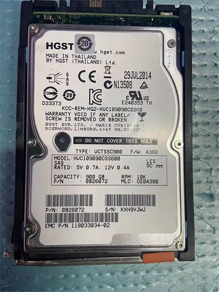 EMC 005049809 005049206 900GB 10K 2.5" SAS V4-2S10-900 HARD DRIVE HDD