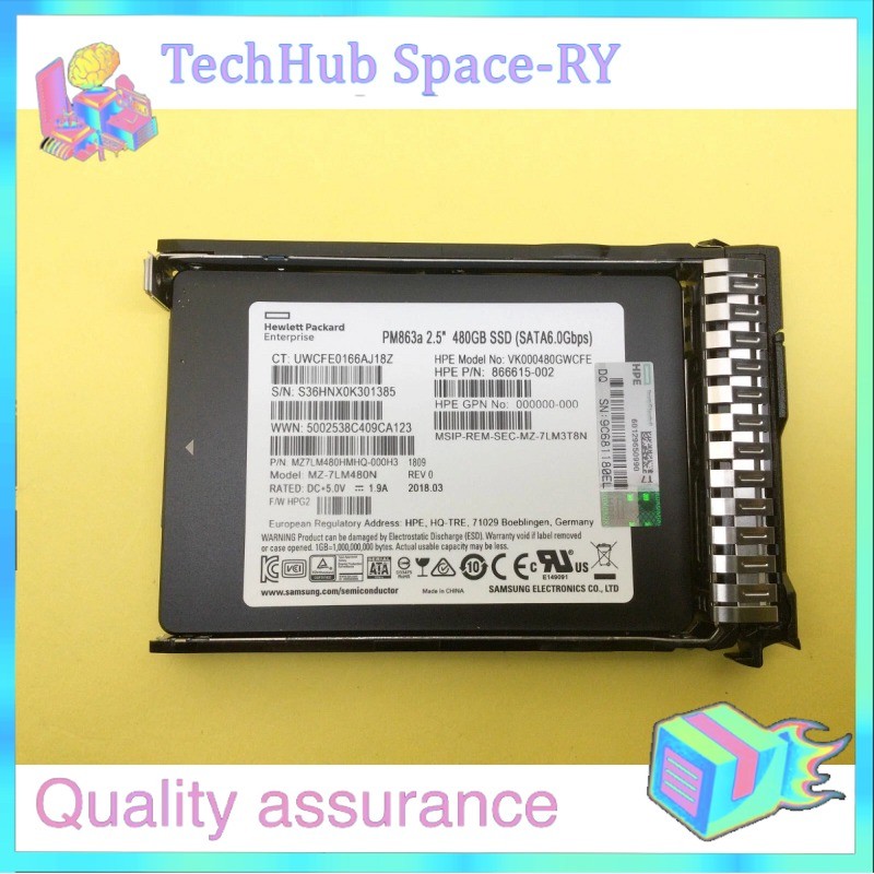 NEW HPE 2.5" 480GB SATA 6G GEN9 G10 Server SSD Replace P07922-B21 P07444-001