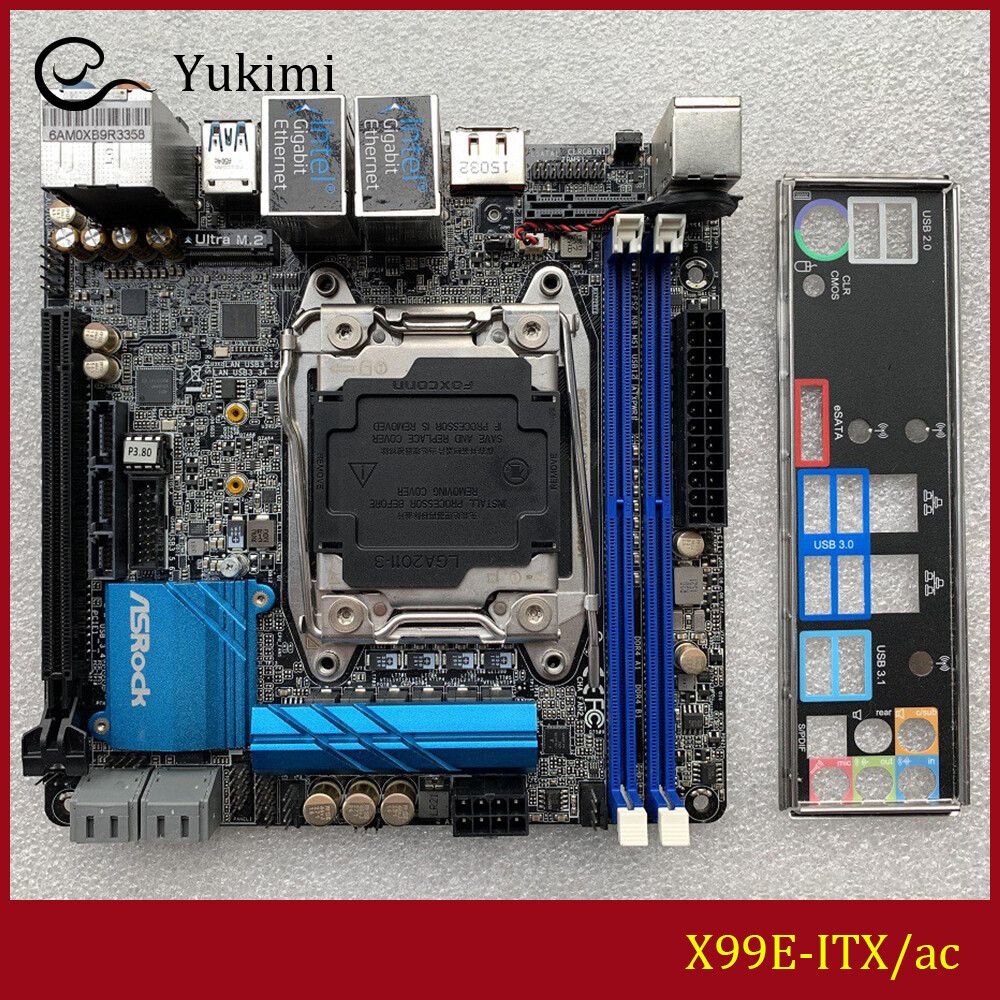 FOR ASROCK X99E-ITX/ac DDR4 LGA 2011-V3 32GB Mini-ITX Motherboard Test OK