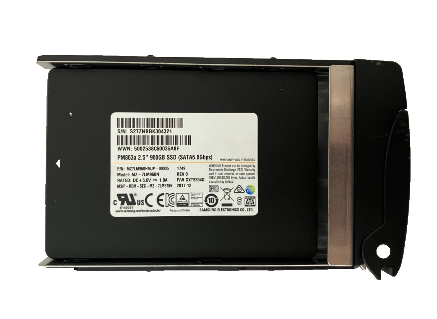 SAMSUNG MZ-7LM960N SSD 960GB SATA 6Gb/s 2.5" MZ7LM960HMJP-00005 512 b/s