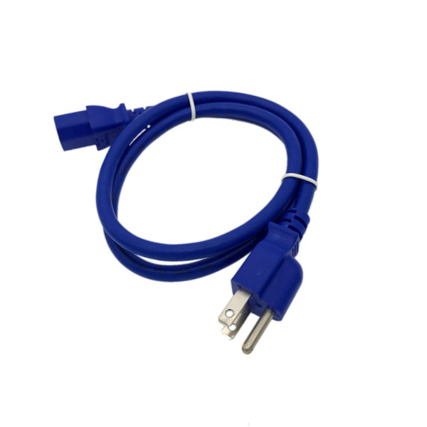 Blue 3FT Universal 3 Prong AC Power Cord Cable 18AWG Computer Printer Monitor TV