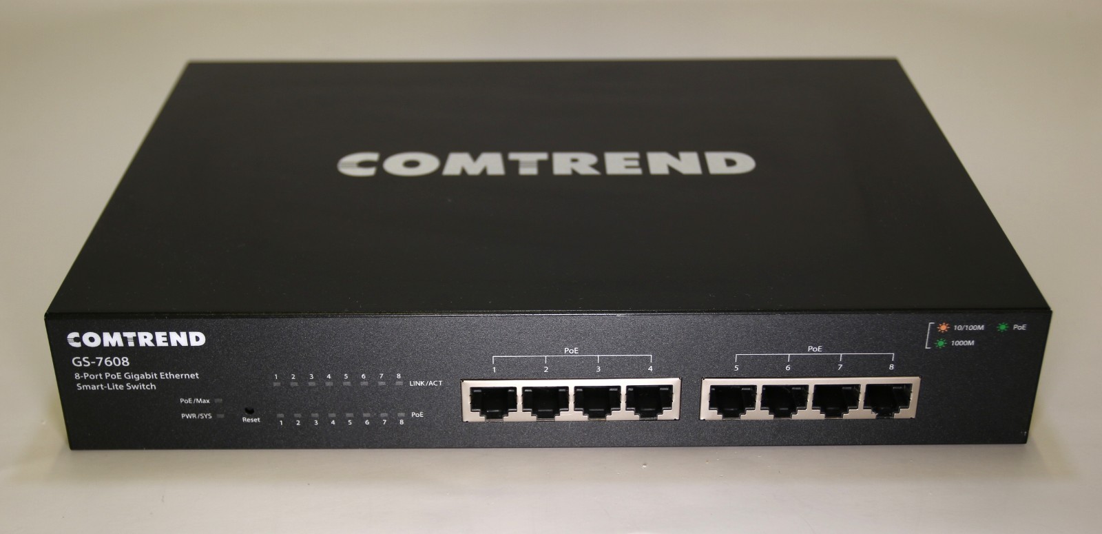Comtrend 8-Port PoE GB Ethernet Smart-Lite Switch GS-7608