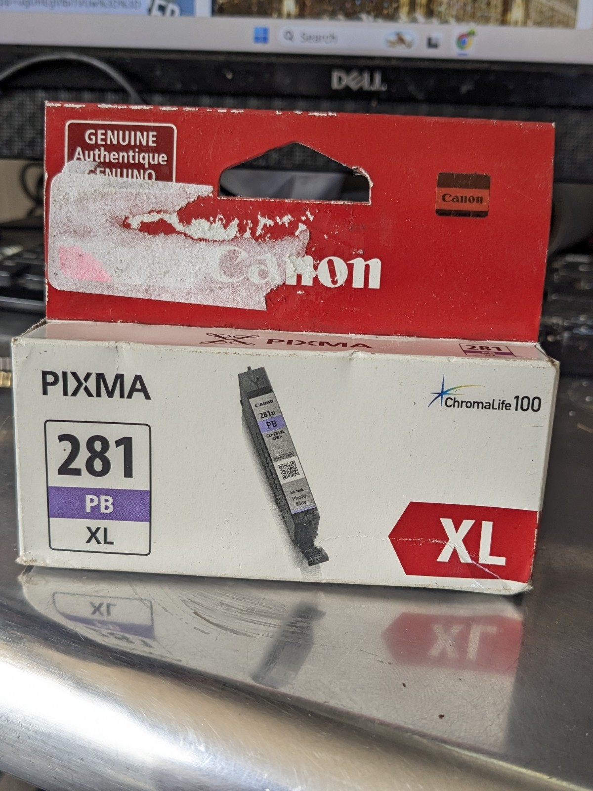 Genuine Canon Pixma CLI-281 XL PB High Yield Ink Cartridge Photo Blue CLI-281XL