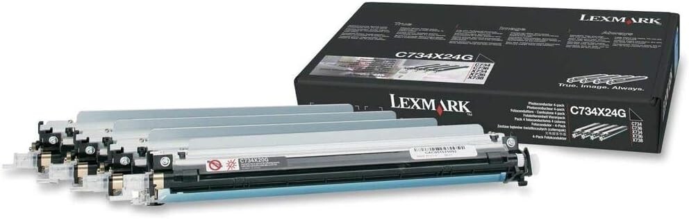 Genuine Lexmark C734X24G Photoconductor Kit, 4 Pack, Toner Not Included