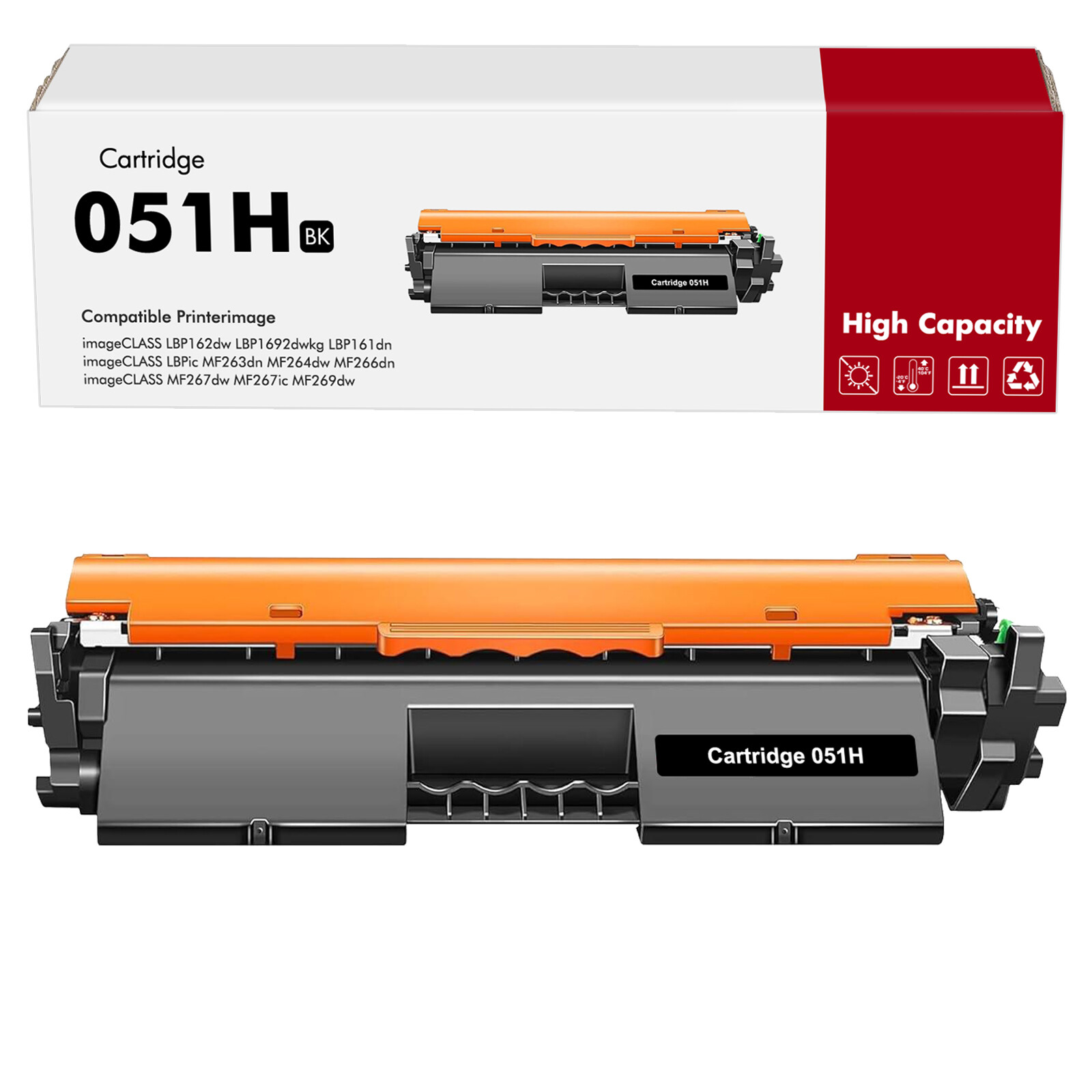 1PK 051H Compatible For Canon ImageClass LBP162dw MF269dw Black Toner Cartridge