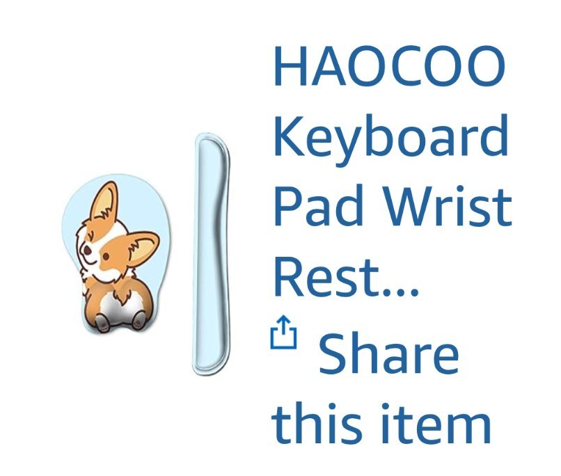 LAST ONE New Set Corgi Keyboard Pad And Wrist Rest Super Cute For Your Office.