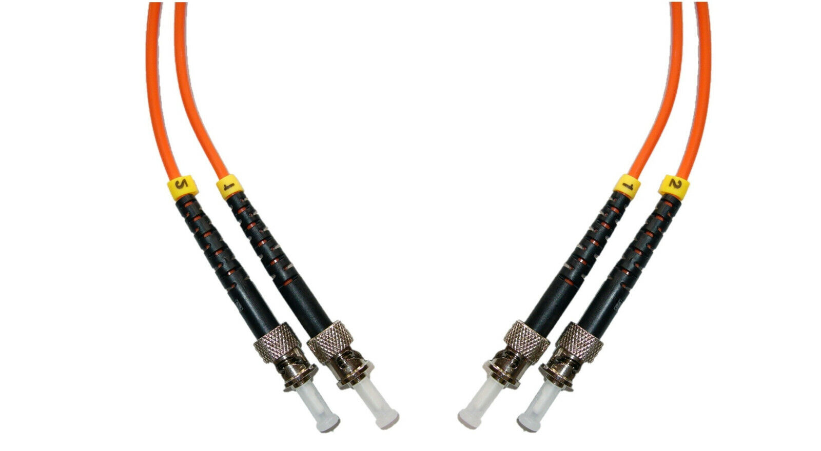 ST to ST fiber patch cord jumper cable, multi-mode MM 62.5/125um, duplex 2m