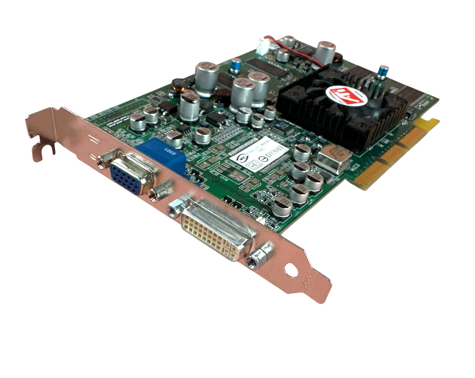 Dell 4Y905 ATI R200 Fire GL 64MB dvi/vga AGP VIDEO 109-85700-00  1028571001 NEW