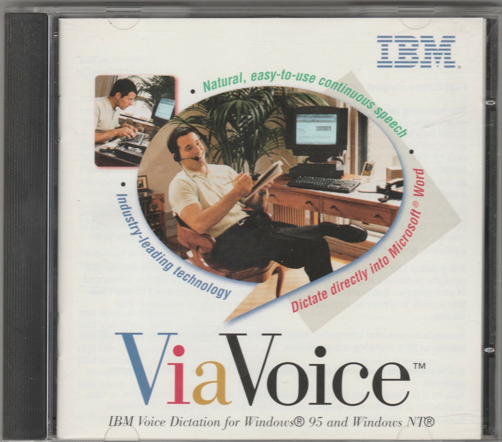 ViaVoice IBM Voice Dictation for Windows 95 & NT ~ 1997 ~ CD-ROM