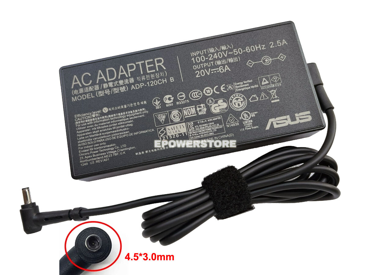 20V 6A 120W AC Adapter Charger For ASUS Zenbook Flip 15 UX564 UX564EI UX564EH