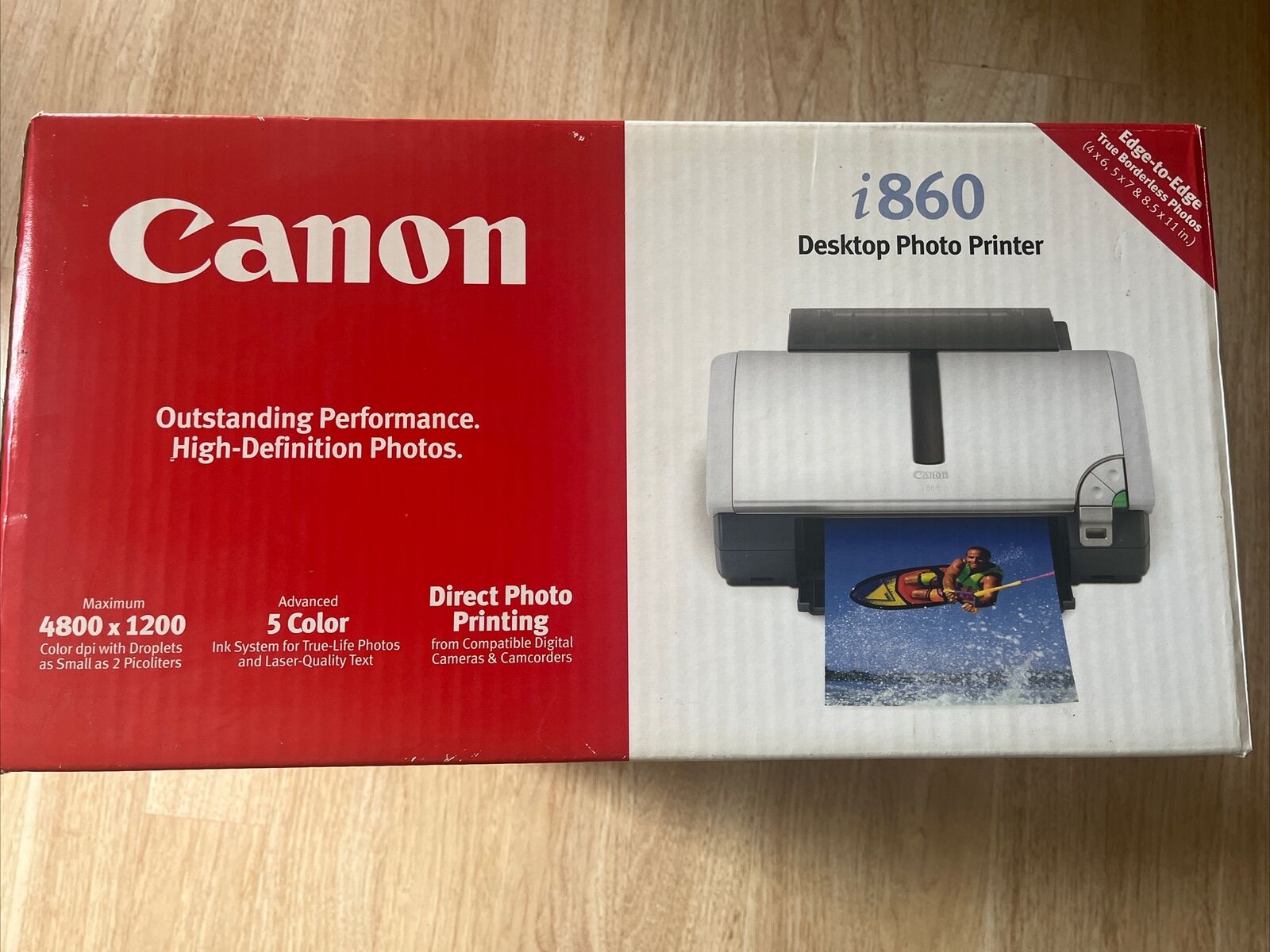 New Canon i860 Desktop Photo Printer Complete Comes W/ Ink - Paper Work