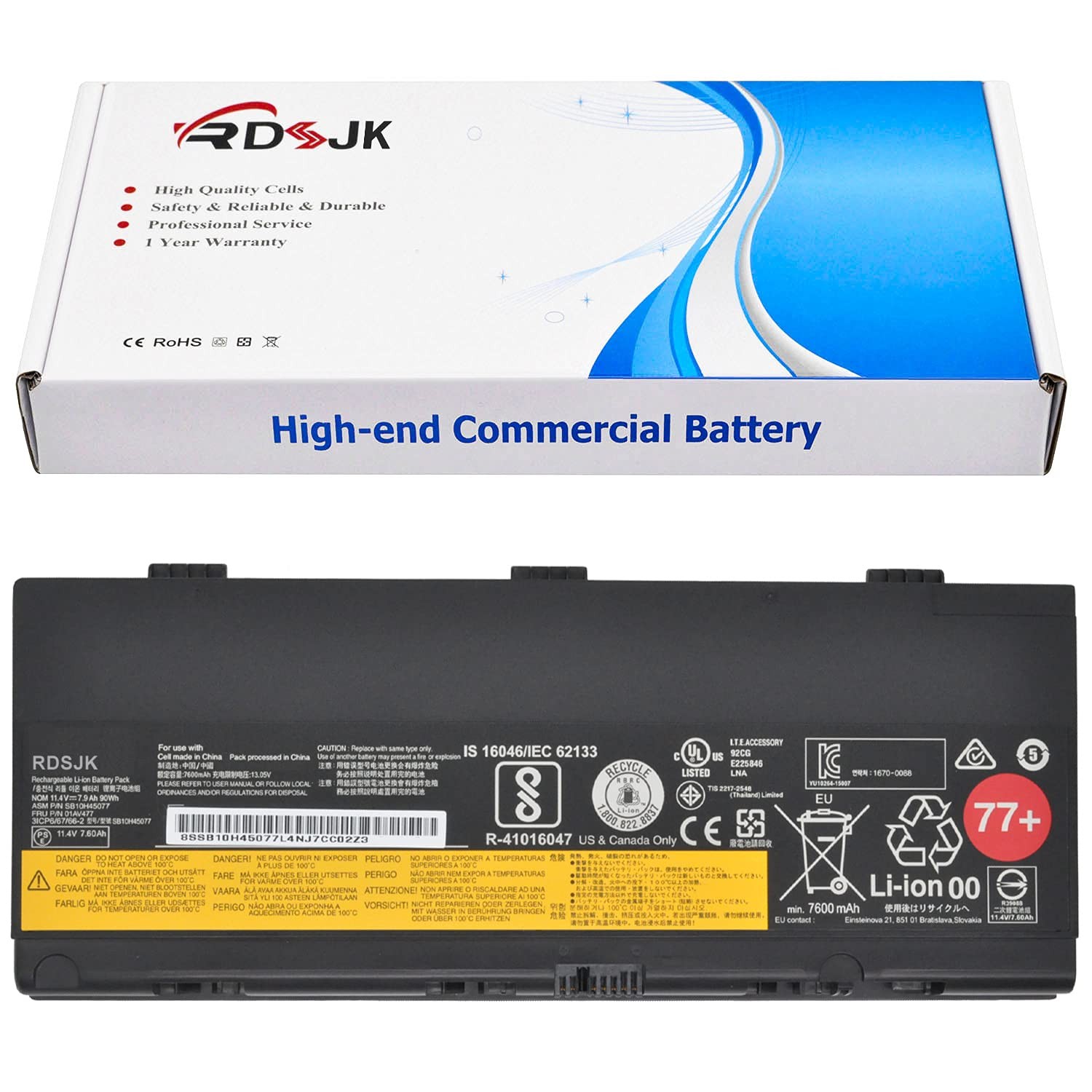 01AV477 00NY493 77+ 77++ Laptop Battery for Lenovo Thinkpad P50 P51 P52