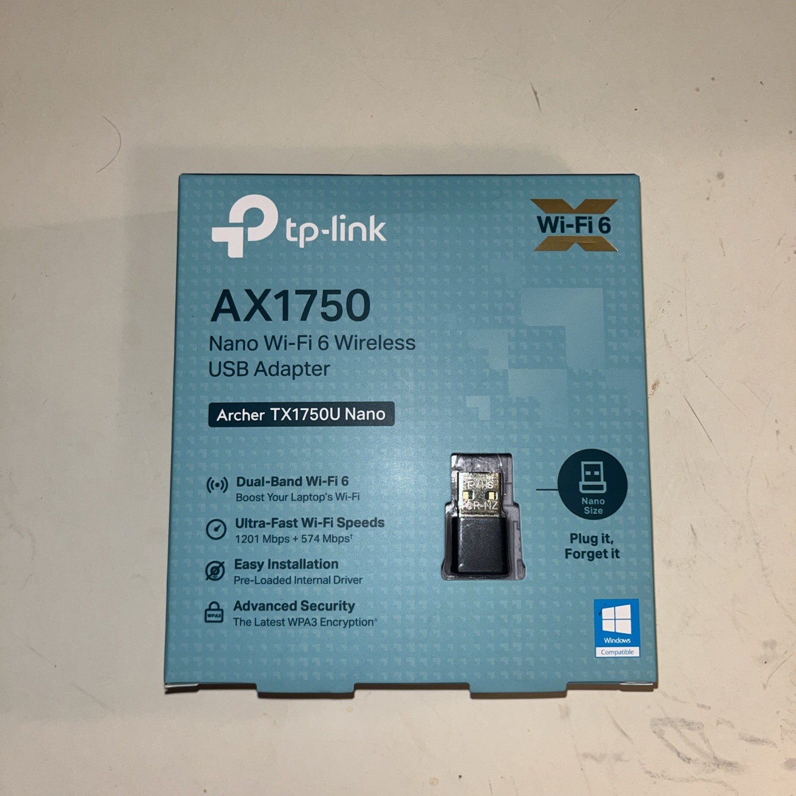 TP-Link Archer TX1750U Nano AX1750 Nano Wi-Fi 6 Dual-Band Wireless USB Adapter