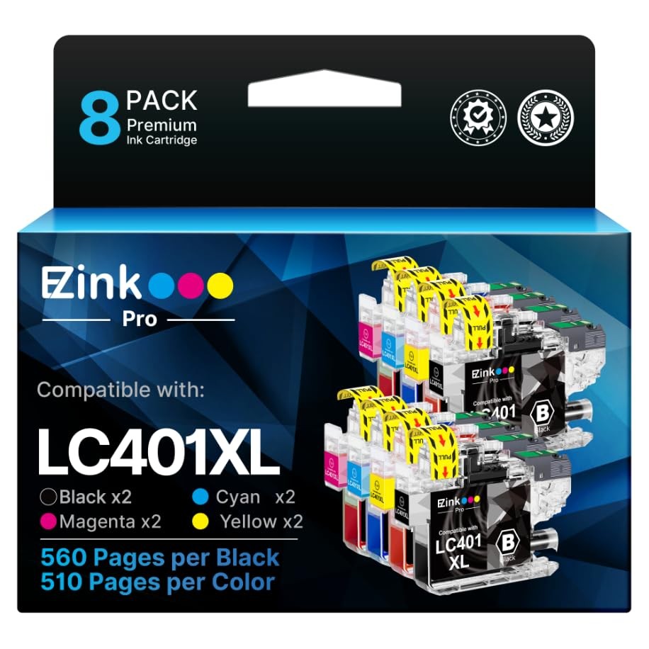E-Z Ink Pro Compatible for Brother LC401XL Ink Cartridges LC401 LC 401XL