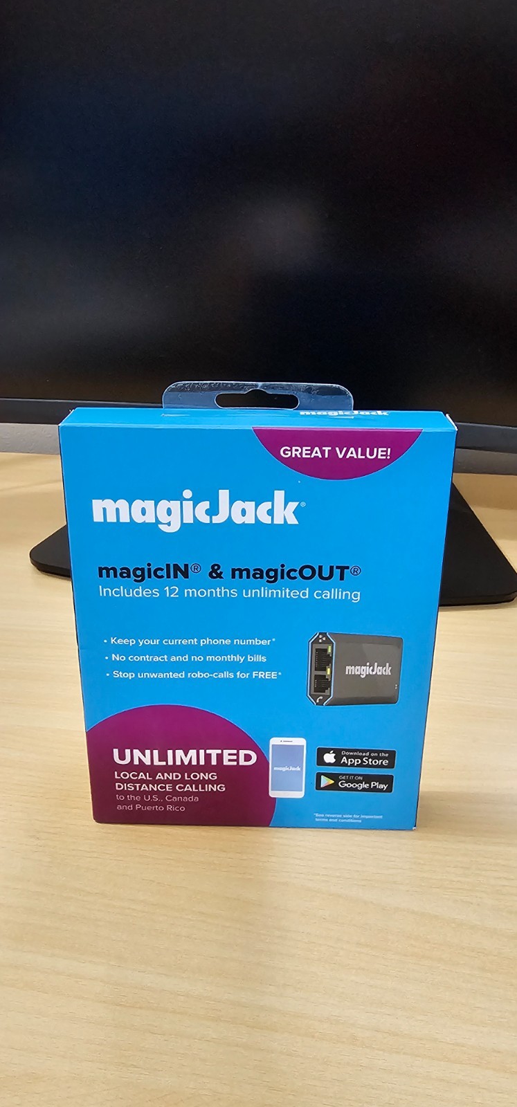 2023 magicJack Home VOIP Adapter Unlimited Calls to US Canada Puerto Rico