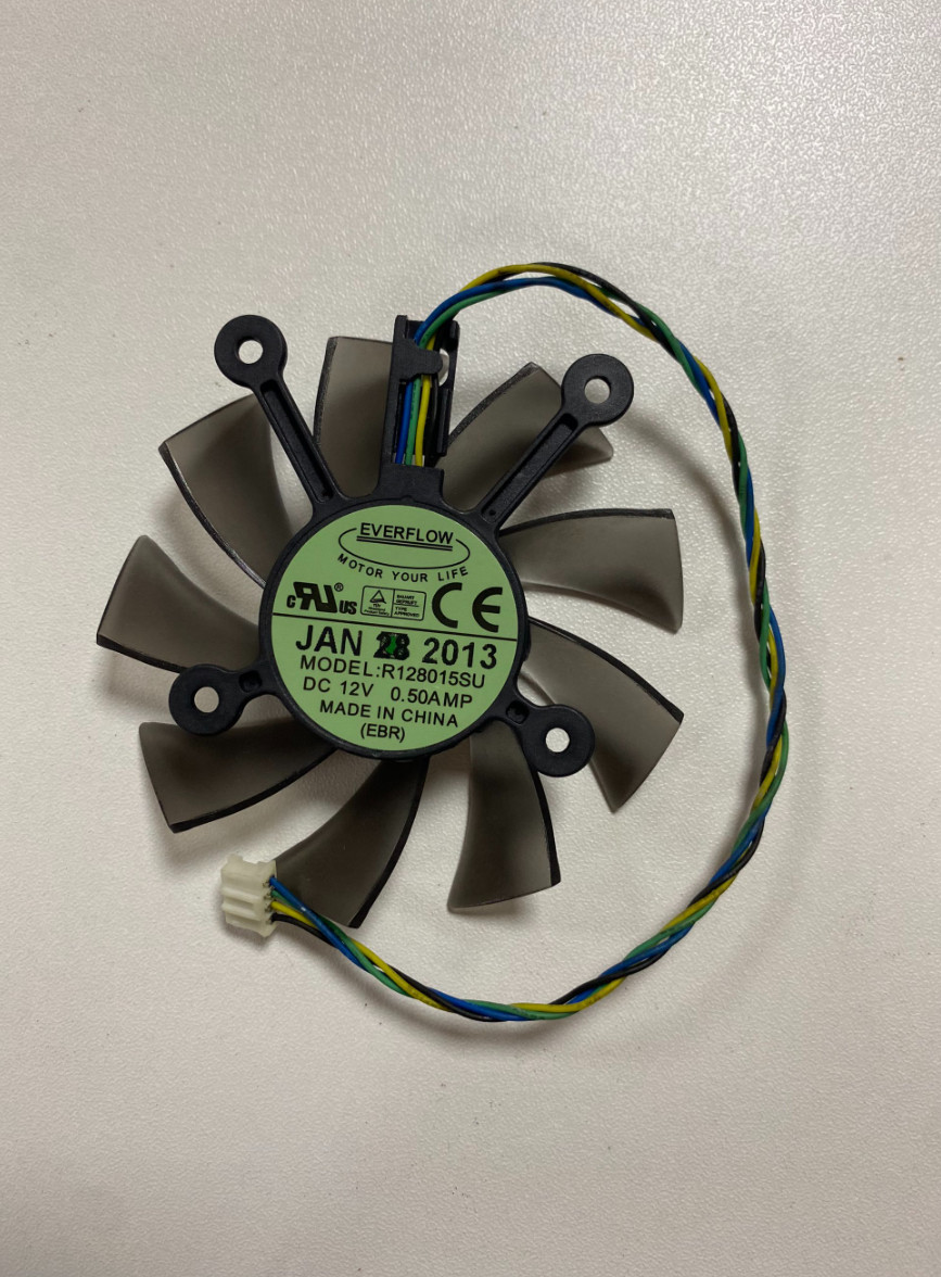 75mm ASUS GTX560 HD5830 HD6850 Fan Replac 4x43mm 4Pin R128015SU 12V M714 t1