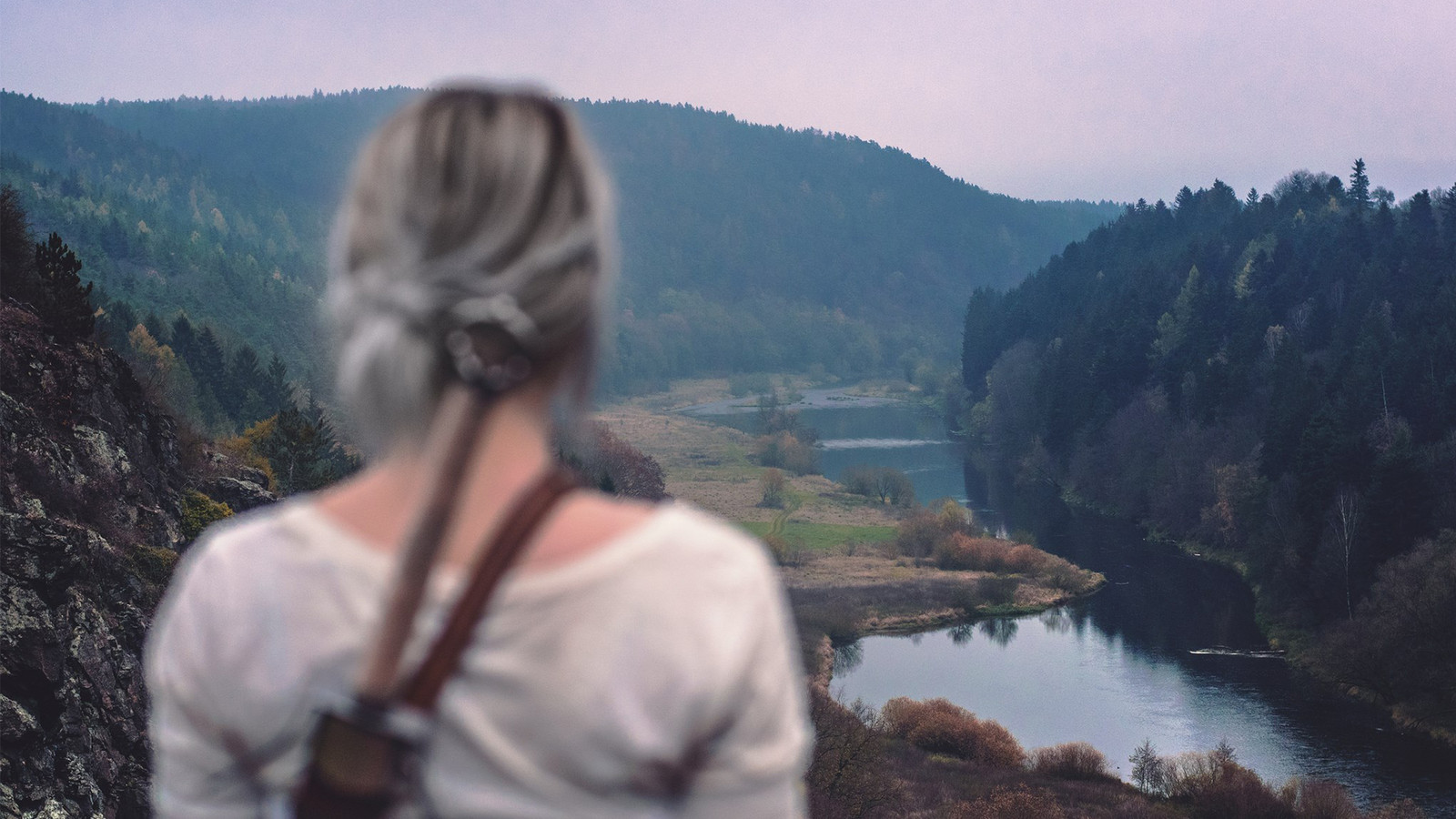 Landscape the witcher 3 wild hunt cosplay cirilla fiona Custom Gaming Mat Desk