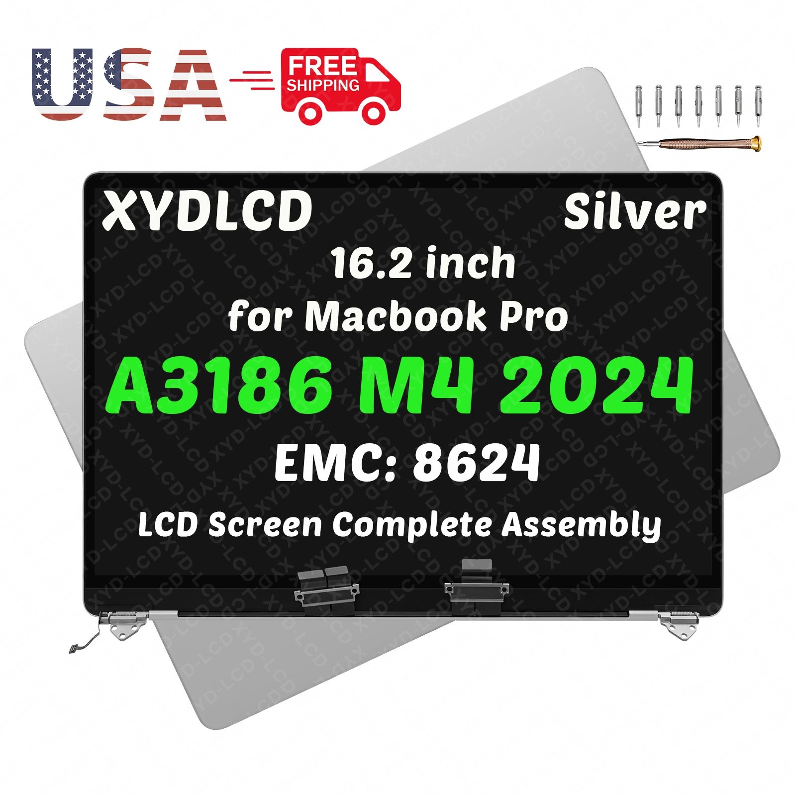 New for Macbook Pro A3186 A3403 M4 2024 EMC 8624 EMC 8895 LCD Screen Replacement