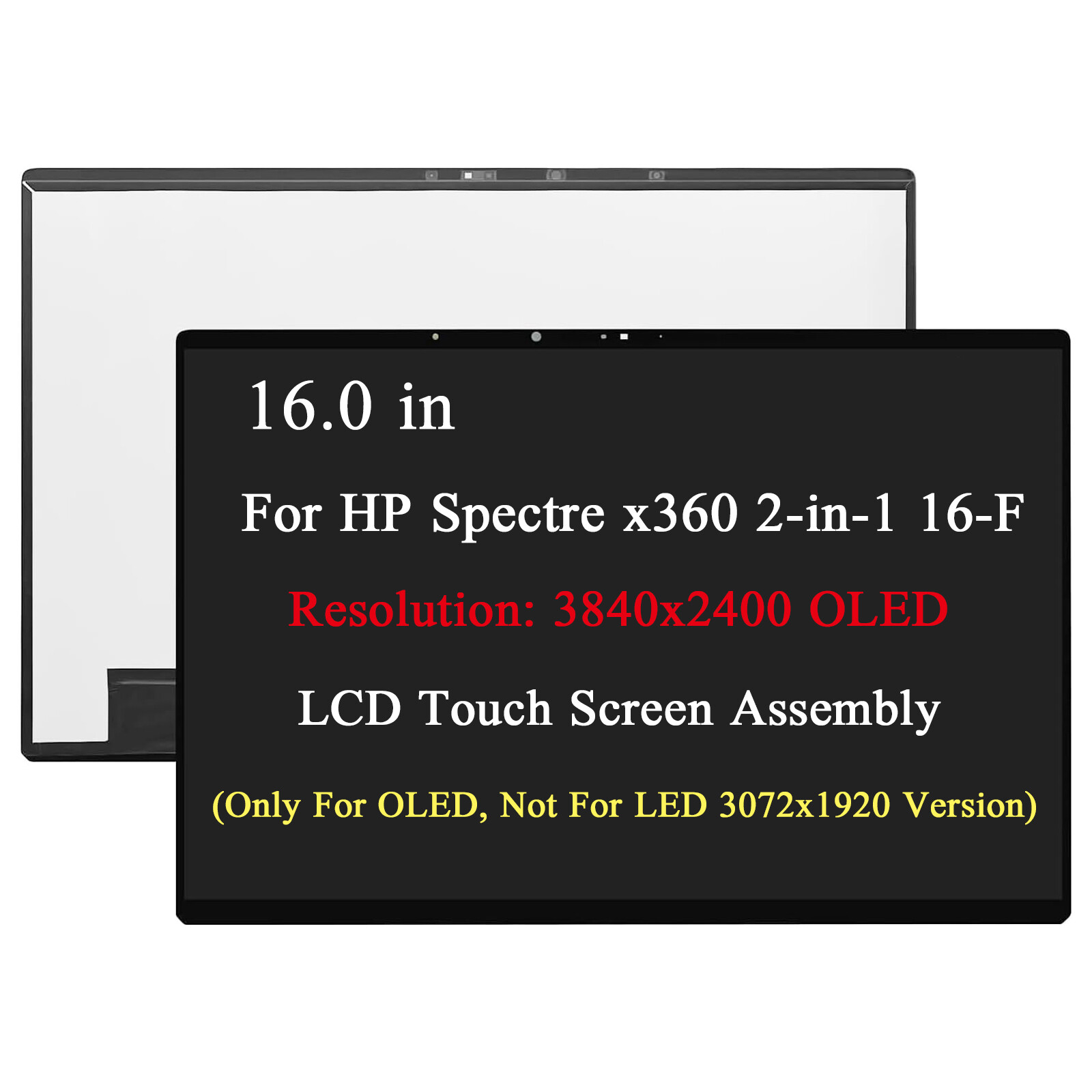M51676-1J0 for HP Spectre x360 2-in-1 16-f2023dx 4K OLED LCD Touchscreen Display