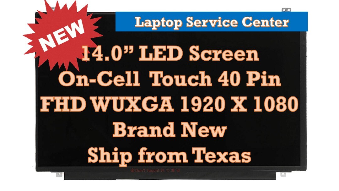 Dell DP/N 0JTP6X JTP6X 14" WUXGA FHD LED LCD Touch Screen + Digitizer New