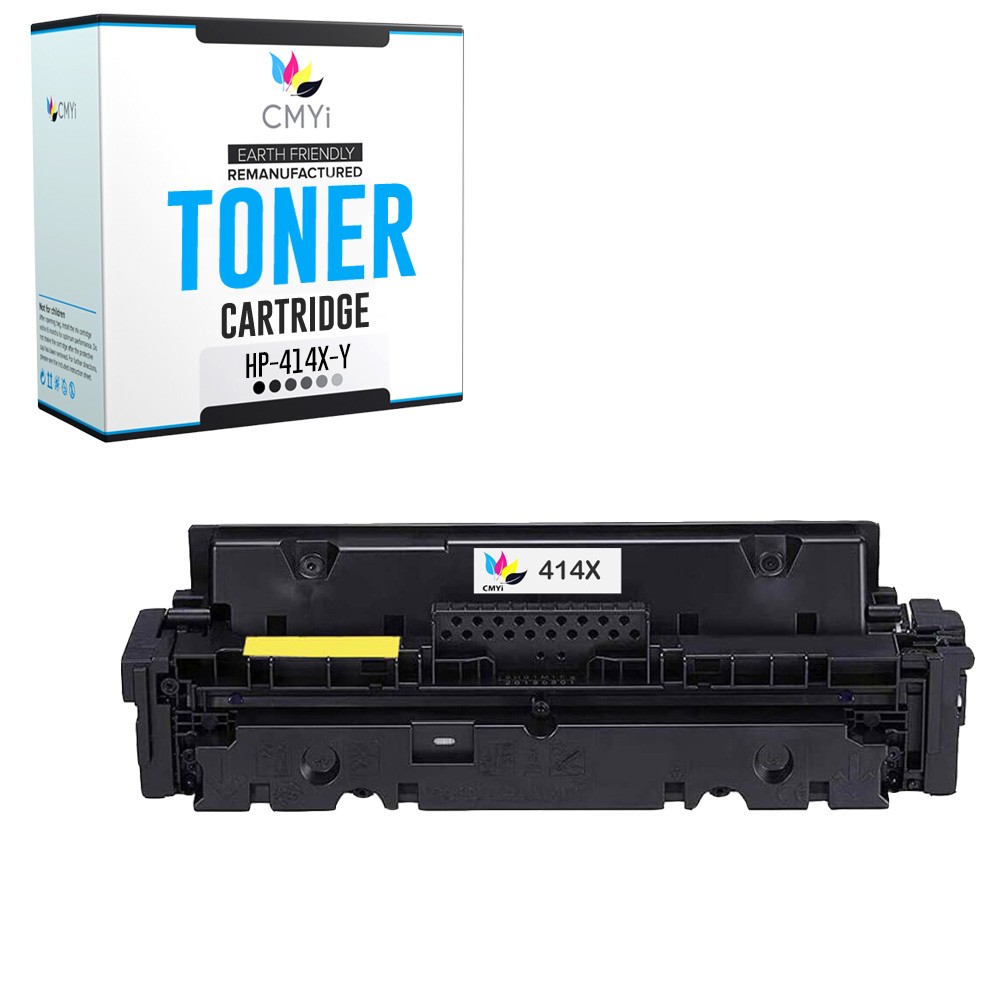 CMYi 1X Replacement 414X Yellow Toner Cartridge for HP Color LaserJet Pro M454dn