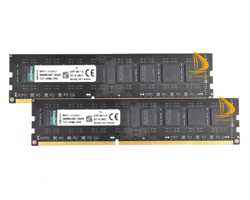 16GB Kingston 8GBx2 2Rx8 PC3-12800U DDR3-1600Mhz 240Pin DIMM Desktop Memory RAM