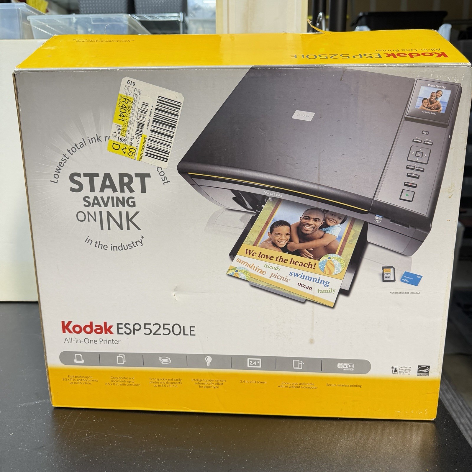 Kodak ESP 5250 LE Inkjet Photo Printer Scanner Copier Wi-Fi - New Open Box