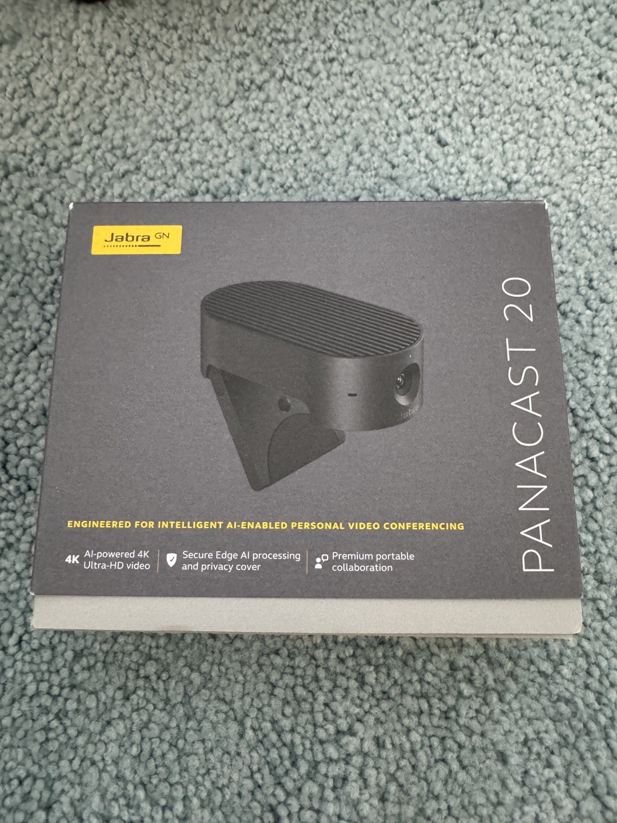 Jabra PanaCast 20 4K AI-Powered Video Streaming Web Camera Intelligent Zoom