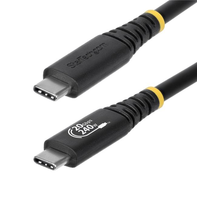 Startech CC6FT20GUSB4TP 6 ft. USB4 USB-C 20Gbps High-Speed Cable Black