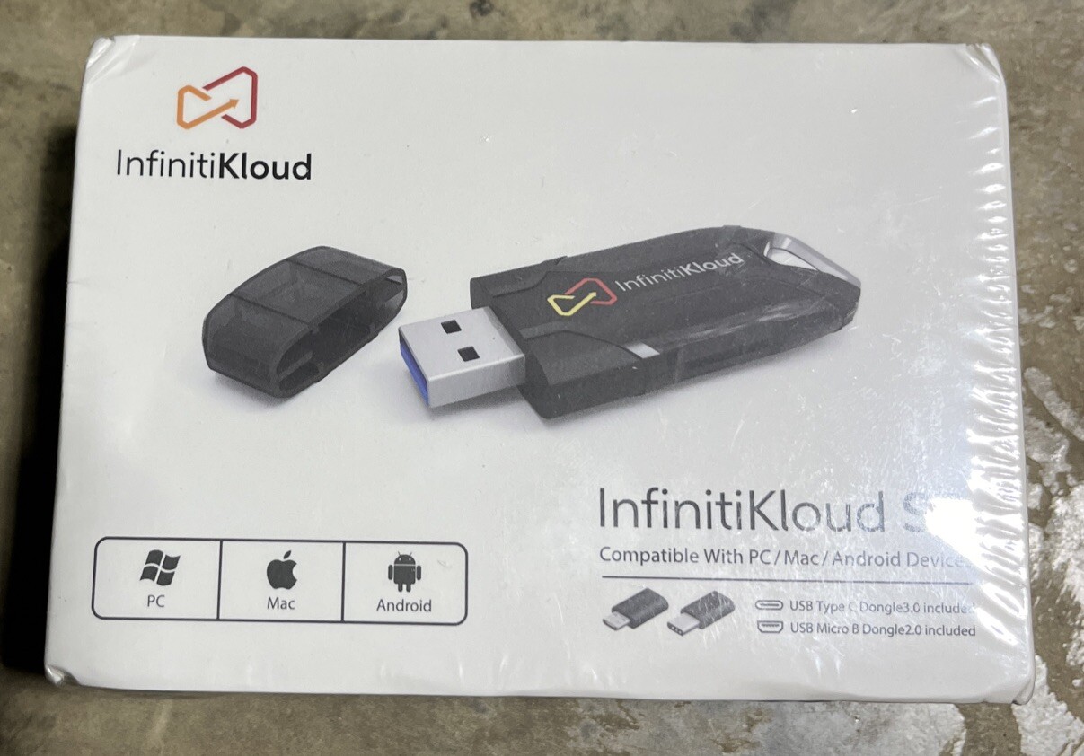NEW & Factory Sealed:  InfinitiKloud SD Use with PC MAC Android Data Transfer