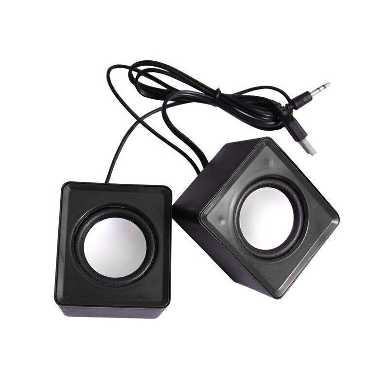 3.5mm Jack USB Wired Computer Speakers Stereo Fit For PC Laptop Notebook DesktQx