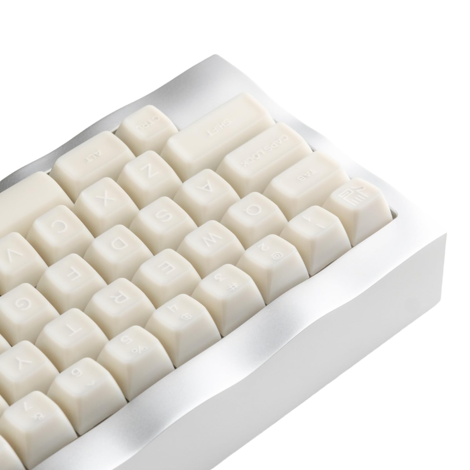 ULTRAEQUIP White Jade Keycaps, 160 Keys Double Shot PBT Keycaps RSA Profile, ...