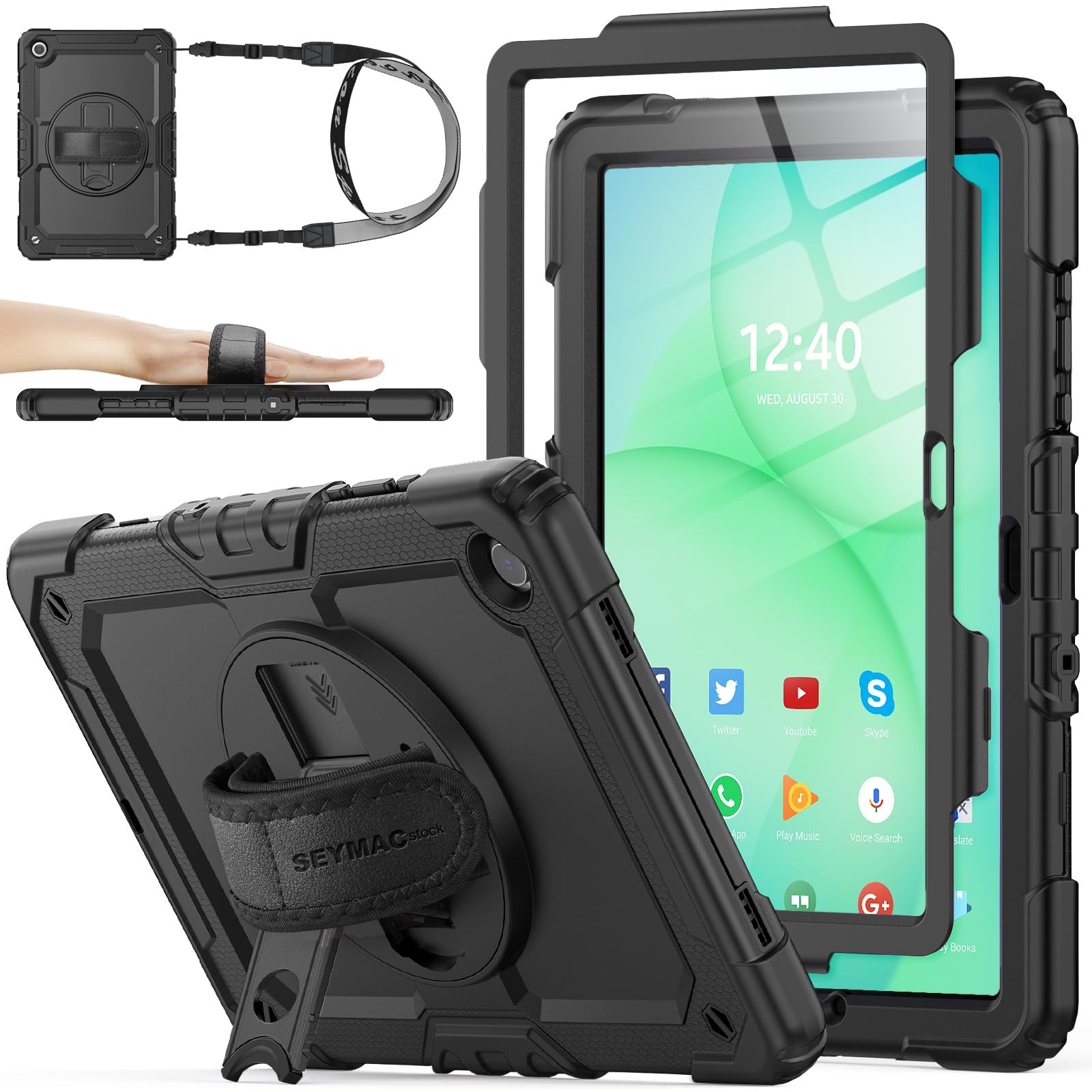 SEYMAC stock Case for Samsung Galaxy Tab A11+ Plus/A9+ Plus 11'', Full-Body Drop