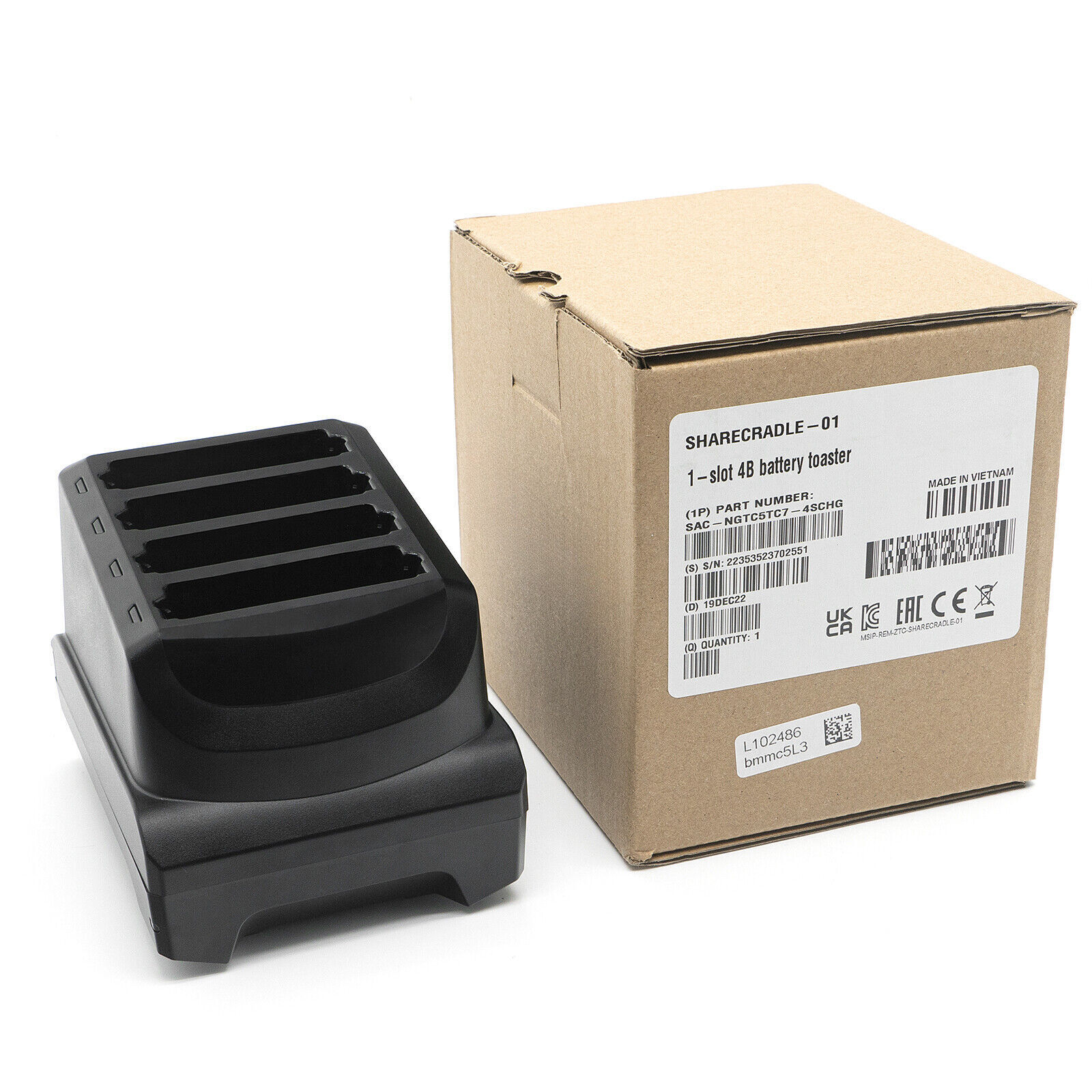 For Zebra TC53 TC58 4-Slot Battery Charger Cradle With Power SAC-NGTC5TC7-4SCHG