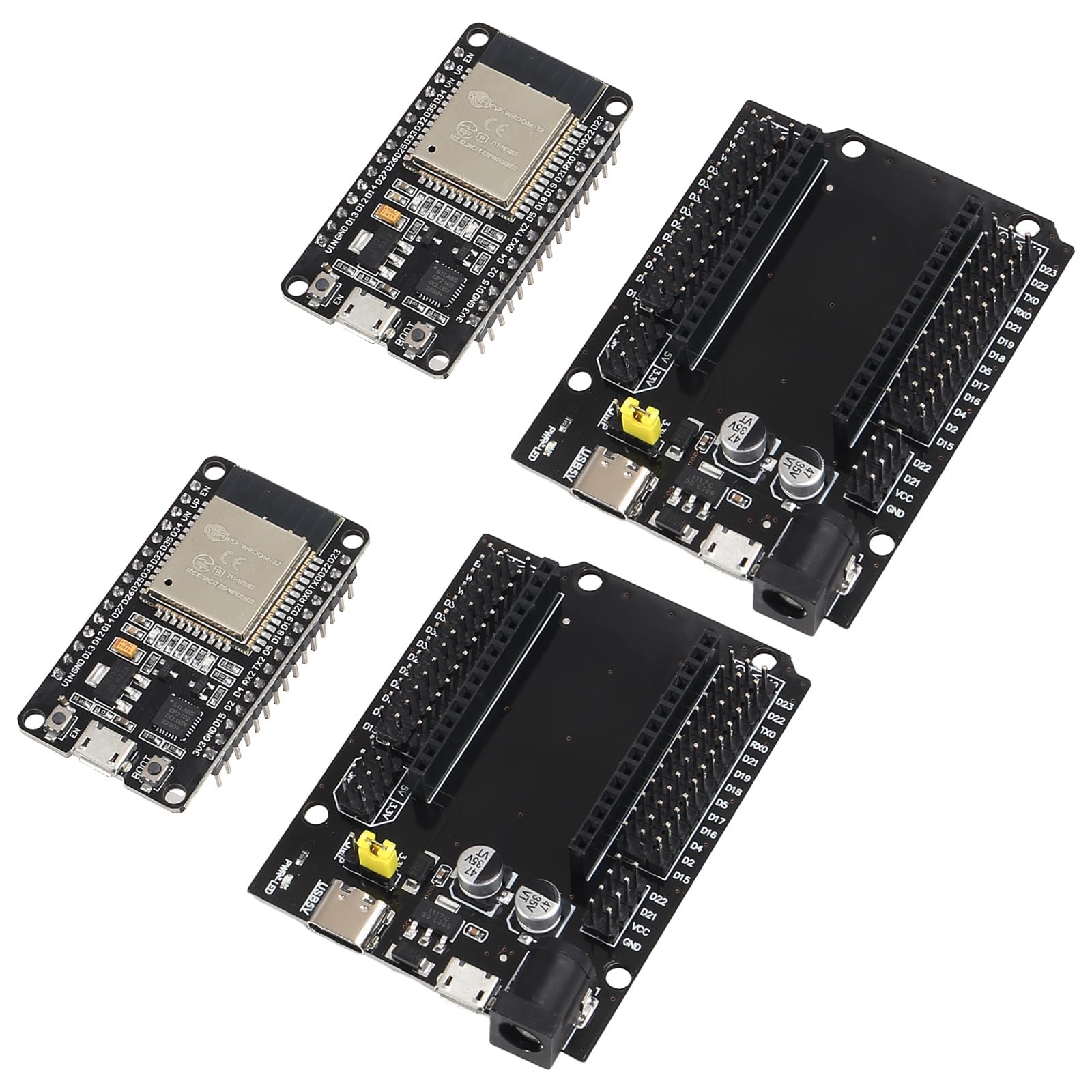 2 Sets ESP32 CP2102 Development Board ESP32S WiFi+Bluetooth Micro USB